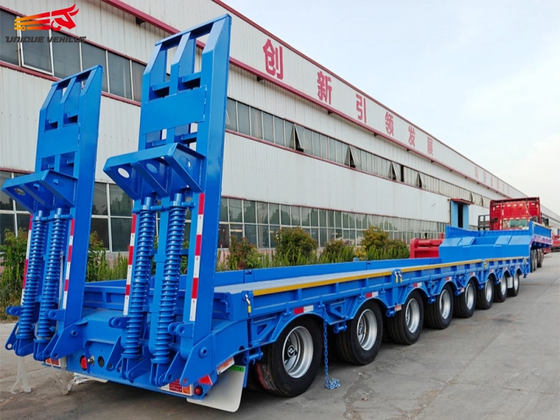 Hydraulic Ladder Low Bed Trailer Exported to Zambia
