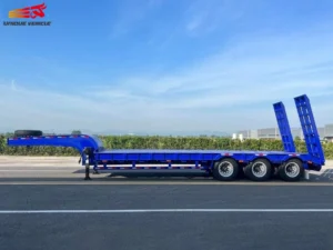 3 Axle Hydraulic Gooseneck Lowbed Semi Trailer