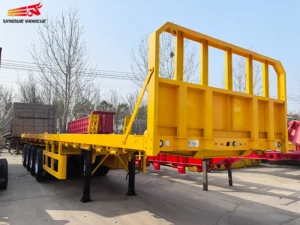 80 Ton 4 Axle Flatbed Semi Trailer