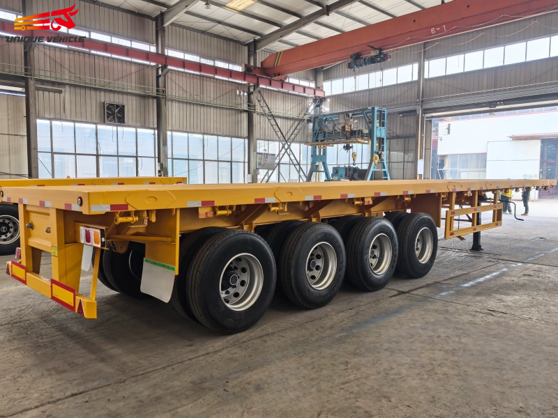 40ft Cargo Transport Flatbed Trailer On Sale - Image 3
