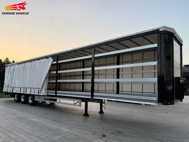 Tri Axles Side Curtain Freight Trailer - الصورة 3